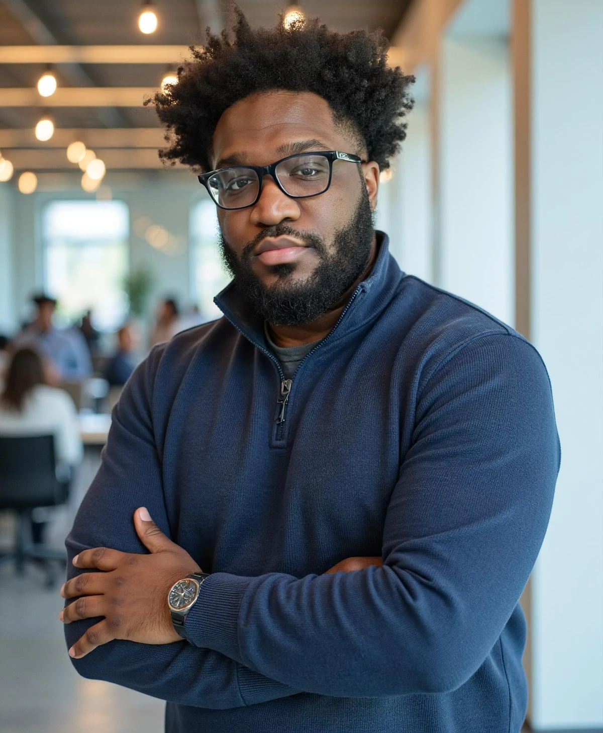 Malik Spearman in an office